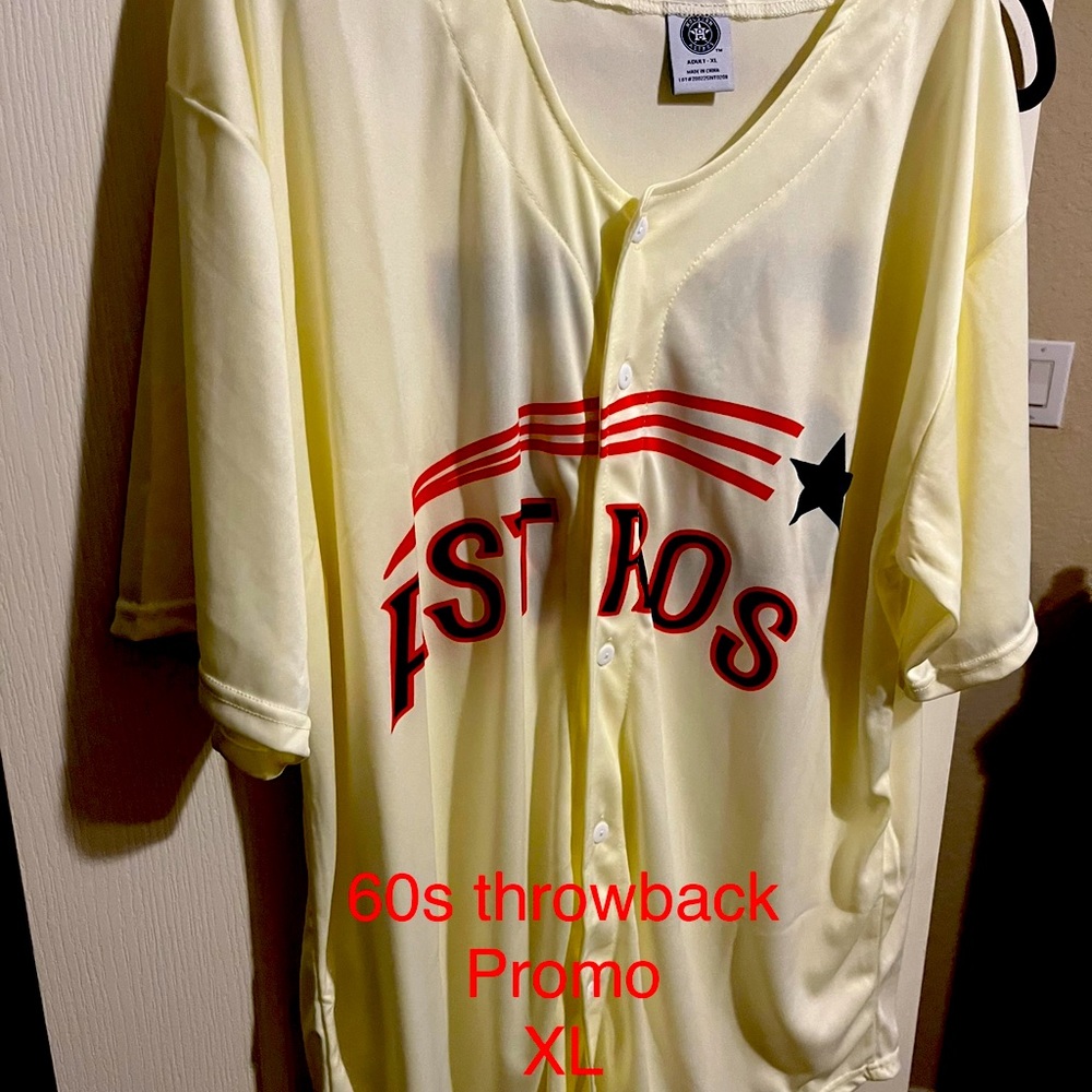 Make me an offer! Houston Astros Throwback ‘60s Promo Jersey Size XL!
